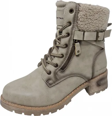 Produktbild von Tom Tailor  Damenschuhe  Schnür Stiefelette mit Reißverschluß Beige Freizeit, Schuhgröße:37 EU