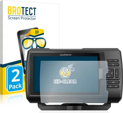 Produktbild von 2x Für Garmin Striker Plus 5cv Schutzfolie BROTECT Displayschutz Display Schutz Folie Klar Transparent