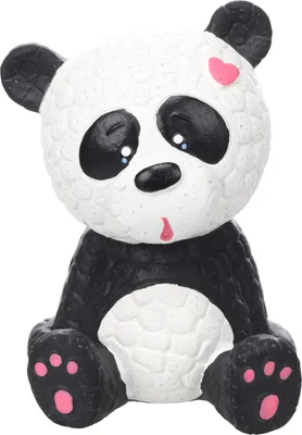 Image de Jouet pour chien Flamingo Dano Panda noir, dimensions : 9 x 9 x 13 cm