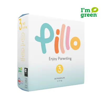 Imagen del producto de Pillo Pañales 3 - 28x Pañales Bebe - Midi (6-10 kg) - Pañales Bebé Talla 3