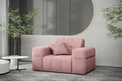 Productafbeelding van Design fauteuil NANCY, bekleed met stof "Perfect Harmony" in een zachtroze kleur