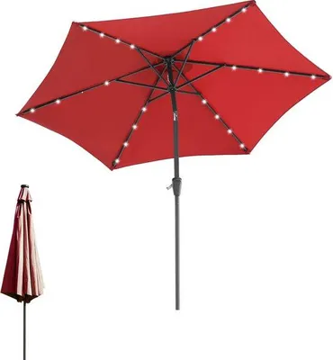 Image de Voile d'ombrage de 2,7 m avec éclairage LED, rouge