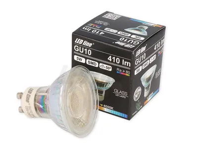 Produktbild von 1x LED Line GU10 5W LED Leuchtmittel 50° SMD 4000K Neutralweiß 410 Lumen Spot Strahler Einbauleuchte Energiesparlampe Glühlampe