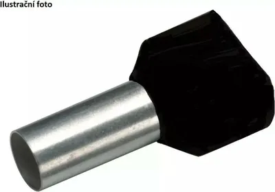 Produktbild von Cimco Zwillings-Aderendhülse 1.5 mm² 8 mm Teilisoliert Schwarz 18 2410 100 St