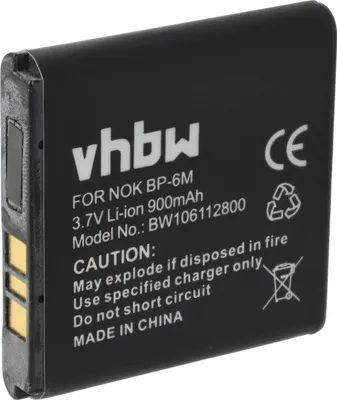 Produktbild von vhbw Akku kompatibel mit Nokia 3250, 6233, 6151, 6280, 6234, 9300 Smartphone, 6288, 9300i Smartphone Handy Smartphone Telefon (900 mAh, 3,7 V, Li-Ion)