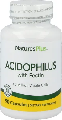 Produktbild von Natures Plus Acidophilus mit Pektin - 90 veg. Kapseln