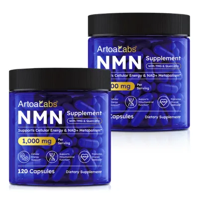 Produktbild von NMN Zellenergie Kapseln mit TMG Vorstufe von NAD+ für Wohlbefinden 1000mg 2x 120 Capsules