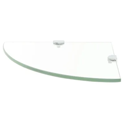 Produktbild von vidaXL Eckregale 2 Stk. mit Verchromten Halterungen Glas Transparent