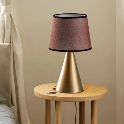 Produktbild von Opviq, Hochwertige Tischlampe (E27, 40W) Gold/Braun, 28x28x52 cm, IP20