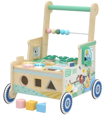Produktbild von AIYAPLAY Baby Lauflernwagen Lauflernhilfe mit Rädern Bauklötze Stauraum