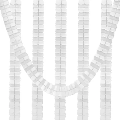 Vierblättrige Papiergirlande, 10 ft, 6 Stück, weiß, wiederverwendbar