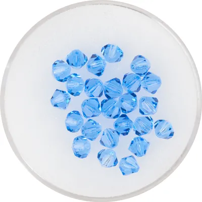Produktbild von Glasschliffglitzerperlen, 4 mm, 25 Stück Sapphire