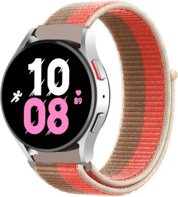 Produktbild von Strap-it Samsung Galaxy Watch 5 - 44mm Nylonarmband (Rosa Pomelo)