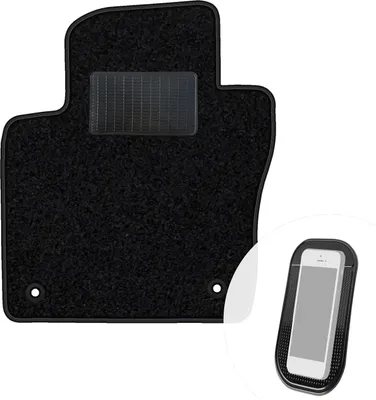 Produktbild von moto-MOLTICO Fahrer Fußmatte Auto Velours Fahrerseite Autoteppiche Schwarz Fahrermatte 1-teilig passend für VW Phaeton 2002-2016