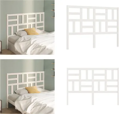 Produktbild von vidaXL Kopfteil Weiß 126x4x104 cm Massivholz Kiefer - Kopfteil - Kopfteile - Bettkopfteil - Holzkopfteil