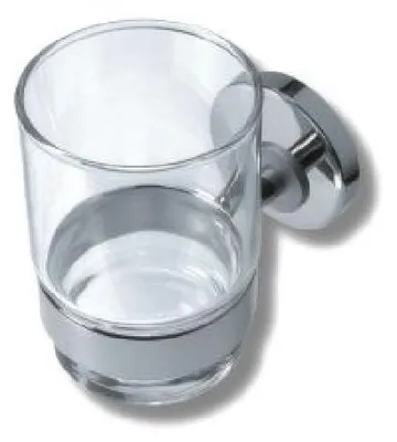Produktbild von Novaservis Mephisto - Halter mit Becher, chrom/glas 6806,0