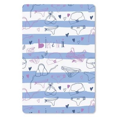 Produktbild von MuchoWow® Mauspad Mousepad Bikini - Sommer - Schnittmuster 18x27 cm - Mousepads - Maus Mat - Pad - Mausunterlage