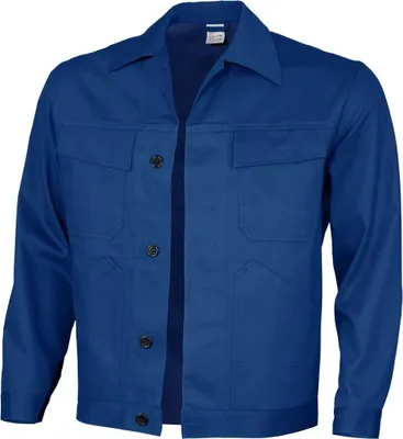 Produktbild von Qualitex Arbeitsjacke - basic Werkstattjacke -BW 240 g - waschbar, aus reiner Baumwolle - in Farbe: kornblau - Herren: 106