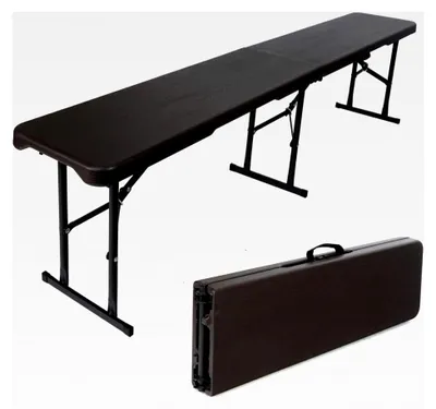 Produktbild von Bierbank Klappbank aus Kunststoff Grau Holzoptik 180cm klappbar