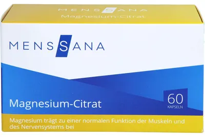 Zdjęcie produktu dla Kapsułki cytrynianu magnezu MensSana, 60 kapsułek
