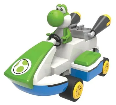 Image de K'NEX, ensemble de construction Super Mario Kart 8, modèle Yoshi Kart, environ 20 cm, 43 pièces, à partir de 6 ans