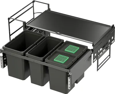 Produktbild von VS ENVI Water Abfalltrennsystem KB 1000 mm 1 x 22/1 x 16/2 x 10 L Lava