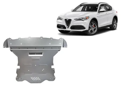 Immagine prodotto di Protezione sottoscocca in alluminio per motore e cambio per l'Alfa Romeo Stelvio