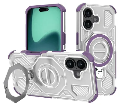 Obrázek produktu pro Techsuit – Carbon Shield PRO ochranné pouzdro na iPhone 17 – fialové průhledné