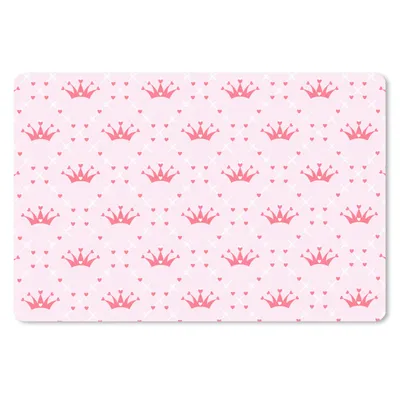 Produktbild von MuchoWow® Mauspad Mousepad Krone - Muster - Rosa 27x18 cm - Mousepads - Maus Mat - Pad - Mausunterlage - Büroartikel - Desk Matten
