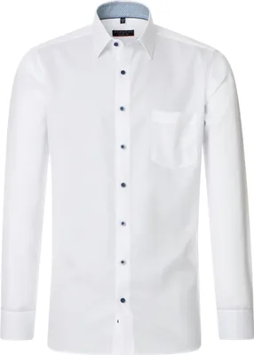 Produktbild von REDMOND Herren Businesshemd Langarm Kent Modern-Fit Twill Weiß M