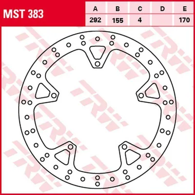 Produktbild von TRW Bremsscheibe Allround starr MST383 YZF-R125 RE11