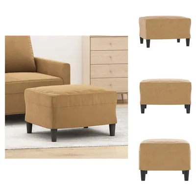 Produktbild von vidaXL Fußhocker Braun 60x50x41 cm Samt -  Polsterhocker