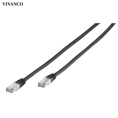Produktbild von ViVanco™CC N5 10 6 B, 1 m, Cat6, F/UTP (FTP), RJ-45, RJ-45, Schwarz