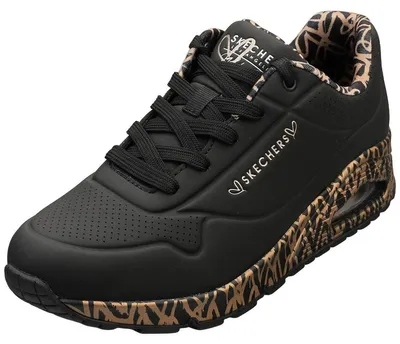 Produktbild von Skechers Damen UNO Loving Love Trainers, Black Durabuck/Rose Gold Trim, 36.5 EU
