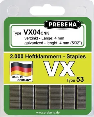Produktbild von Heftklammern Prebena Type VX04CNK-B 2.000 St.