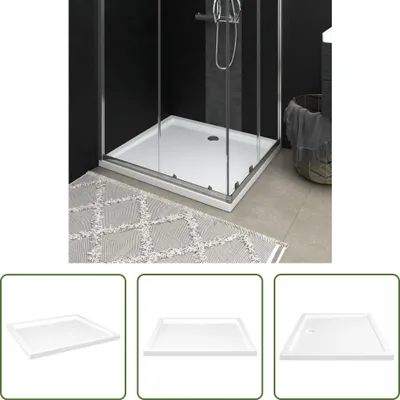 Produktbild von The Living Store Duschtasse ABS Rechteckig Weiß 80x90 cm