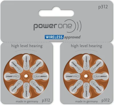 Produktbild von Varta Power One Gr. 312 Hörgerätebatterien 1,45V 16er Blister Braun PR41 24607 p312 p312