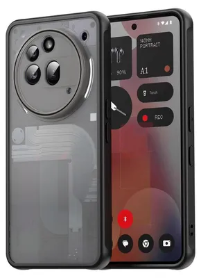 Produktbild von Matt Hülle für Nothing Phone 3a Pro mit Kameraschutz, Transluzente Matt Rückseite Stoßfeste Handyhülle Schwarz