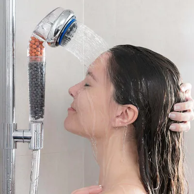 Productafbeelding van InnovaGoods® Douchekop, douchekop, 8-standen douchekop, hoogdruk douchekraan, waterbesparende, afneembare, draagbare, gemineraliseerde douche, douchekoppen, douchekop voor de badkamer