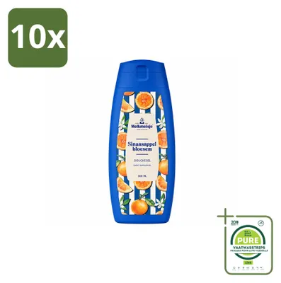 Immagine prodotto di 10 flaconi di bagnoschiuma Melkmeisje al fiore d'arancio, 300 ml - Confezione grande - 10 pezzi