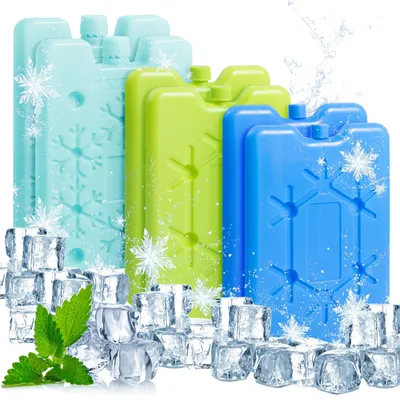 Imagen del producto de Juego de acumuladores de frío, 6 unidades, de 200 ml y 400 ml, para neveras portátiles