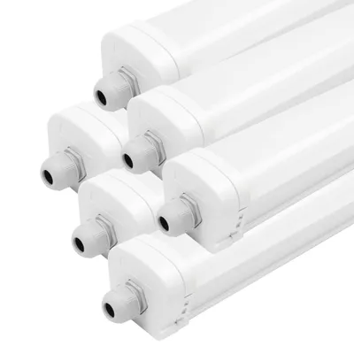 Produktbild von Ledvion - 6-Pack LED Feuchtraumleuchten 60 cm - Samsung LED - IP65  - 20W - 4000K - Verlinkbar -  EU - 4000K - Tageslichtweiß