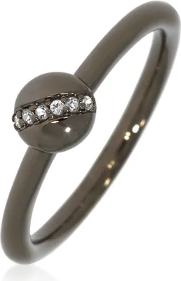 Produktbild von CBR11499, CBR11499, CBR11499 Ring mit 6 Weißtopase ca. 0,04 ct. Black Rhodium XEN
