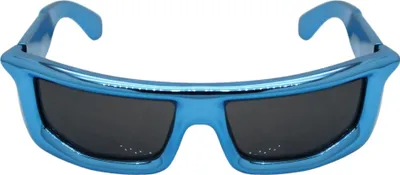 Produktbild von Coole Raverbrille Schnelle Brille Sonnenbrille sportliche Partybrille Schwarz Getönt Festivalbrille Chrom Blau