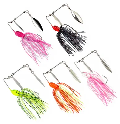 Productafbeelding van Fish-Xpro Spinnerbait Set - 5 Stuks - 5 Kleuren - Tacklebox