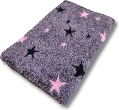 Produktbild von Vet Bed mit Antirutschbeschichtung Starry Night rosa 150 x 100 cm