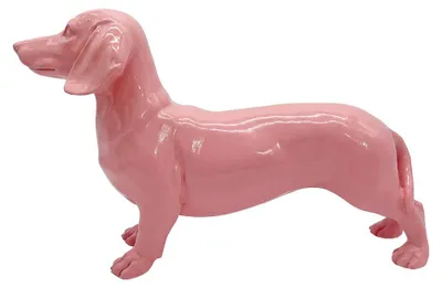 Productafbeelding van Clayre & Eef Decoratief figuurtje, hond, roze, kunststof