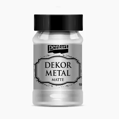 Imagen del producto de PENTART Dekor Metal Mate, 100 ml, color plata