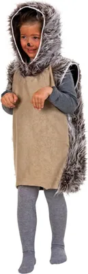 Igel Kostüm Puschel für Kinder Gr. 104-128 Tier Tierkostüm Fasching Karneval Kinderfasching Kindergeburtstag Mottoparty