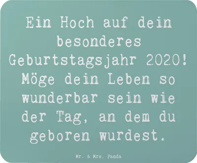 Produktbild von Mr. & Mrs. Panda Mouse Pad Spruch 2020 Geburtstag - Meeresbrise - Geschenk, Mousepad, Lachen mit Freunden, pc mausunterlage, Alter, Geburtstagsgeschenk, laptop mauspad